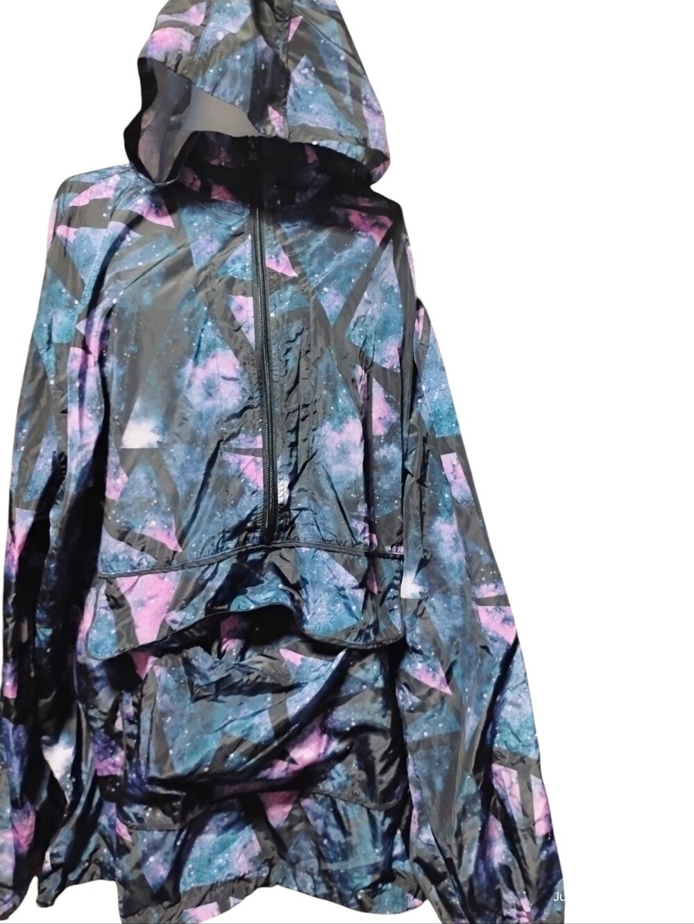 ❤️Galaxy Print Hooded Pullover Windbreaker